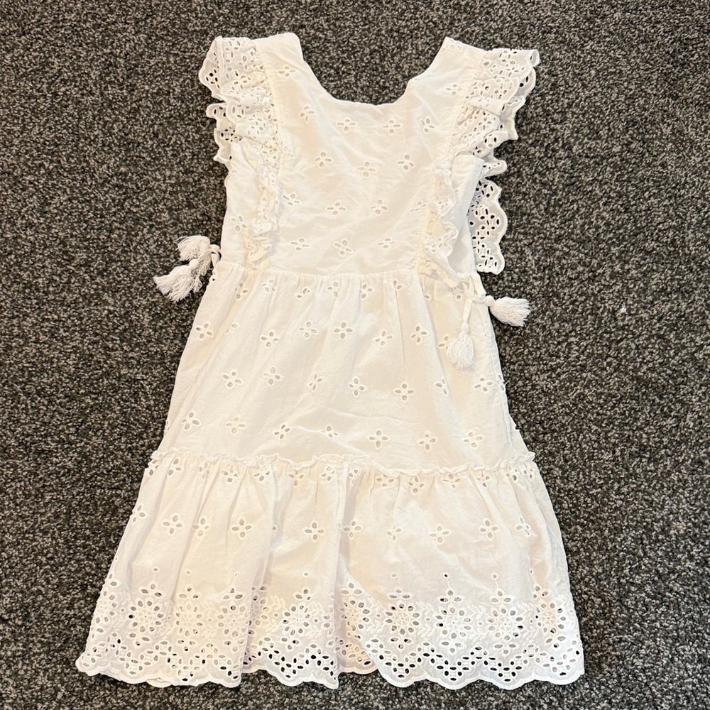 GB girls White Eyelet Ruffle Casual Dress